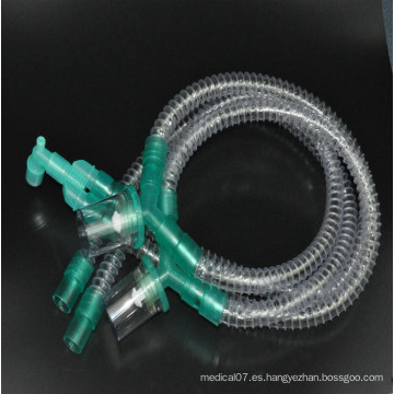 Circuito respiratorio de anestesia expandible desechable de tipo reforzado
